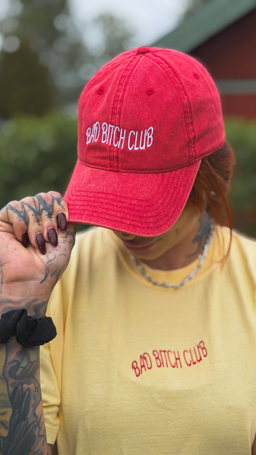 Bad Bitch Club Vintage Cap - Red